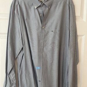 Lacoste, long sleeve, button down, light blue, shirt